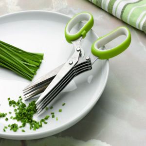 Ножица с 10 остриета за свежи подправки и зеленчуци