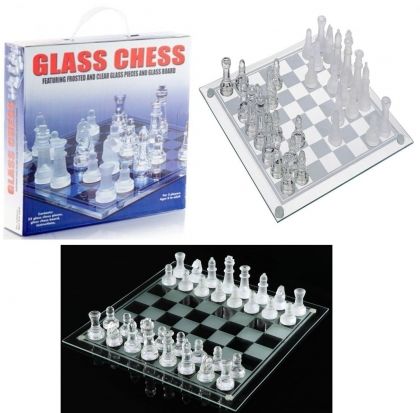 Луксозен стъклен шах - красив и оригинален подарък за ценители!