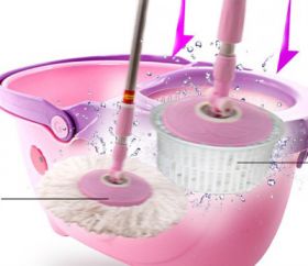 SPIN MOP - Mагически моп с центруфуга за пране и изтискване!