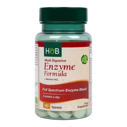 Широкоспектърни храносмилателни ензими (Multi Digestive Enzyme Formula) 90 таблетки, H&B