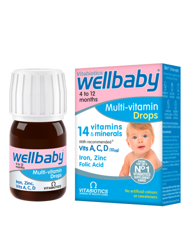 Wellbaby Drops / Уелбейби Мултивитаминни Капки за бебета , 30 ml