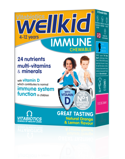 Мултивитанини за деца 4-12 години Уелкид Имун 30 дъвчащи таблетки, Wellkid Immune 