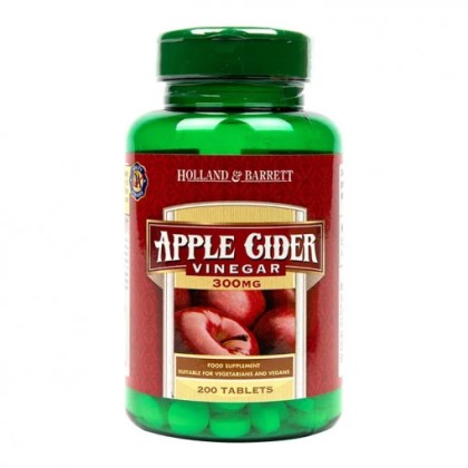 Ябълков оцет (Apple Cider Vinegar) 300мг 200 таблетки, H&B