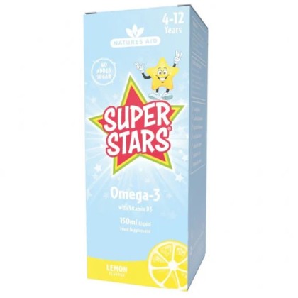 Super Stars Омега 3 за деца 6-12 години 150мл, Natures Aid