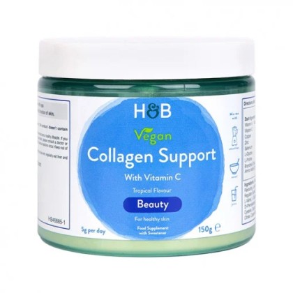 Колаген съпорт (Vegan Collagen Support) 150г вкус тропик, H&B