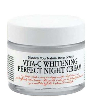 Коригиращ пигментни петна нощен крем с Ниацинамид и Витамин C Chamos Vita-C Whitening Perfect Night Cream