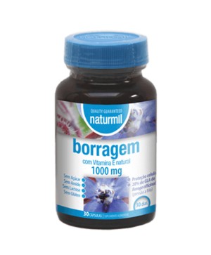 Пореч (Borage) + Витамин Е – за кожата, хормоналния баланс, ставите, 30 капсули