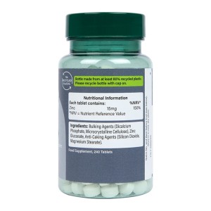 Цинк (Zinc Gluconate) 15мг 240 веган таблетки, H&B