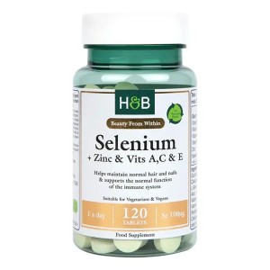 Селен и цинк с витамини (Selenium + Zinc & Vits A, C & E) 120 таблетки