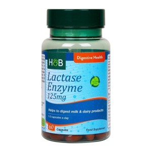 Лактаза ензими (Super Lactase Enzyme) 125мг 60 капсули, H&B