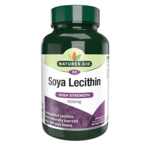 Соев Лецитин Soya Lecithin 1200mg 90 капсули, Natures Aid