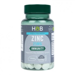 Цинк Zinc Gluconate 25mg 120 таблетки, H&B