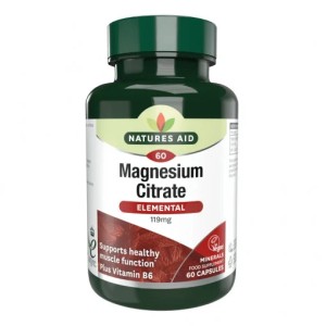 Магнезий Цитрат + Витамин В6 (Elemental Magnesium Citrate) 119мг 60 капсули, Natures Aid